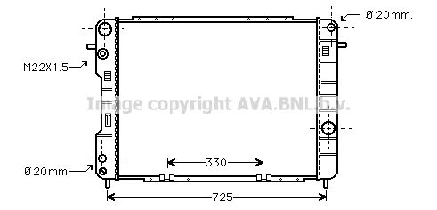 AVA QUALITY COOLING Радиатор, охлаждение двигателя OL2246